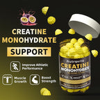 Nutravita NSF Certified Creatine Gummy - Creatine Monohydrate Gummies for Men & Women-5g of Creatine Monohydrate per Serving - Sugar Free,Vegan, Passion Fruit Flavor, 120 Count