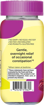 Senokot Dietary Supplement Laxative Gummies for Occasional Constipation Relief, Mixed Berry, 60 Count