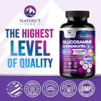 Glucosamine Chondroitin & MSM - 3x Strength Joint Support Supplement for Mobility & Comfort - Glucosamine Complex with Turmeric, Boswellia, Bromelain & Quercetin - Bottled in USA - 120 Capsules