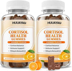 15-in-1 Cortisol Gummies, Cortisol Supplements with Magnesium Glycinate Ashwagandha Rhodiola Rose and L-theanine Complex for Relaxation, Zzz Support and Cortisol Levels, Orange Flavor, 120 Count