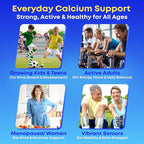 180 Count Calcium Citrate Gummies 1200 mg with Vitamin D3, K2, Magnesium & Zinc, High Absorption Calcium Supplements for Women & Men for B0ne, Muscle & Immune Support, Sugar Free, Mixed Berry Flavor