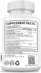 VEV Activated Charcoal with Organic Coconut Shell Charcoal & 50 Billion Probiotics – 120 Vegan Capsules for Digestive Wellness & Dietary Support