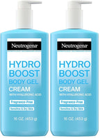 Neutrogena Hydro Boost Body Moisturizing Gel Cream with Hyaluronic Acid, Non-Greasy & Fast Absorbing, Lightweight Hydrating Body Lotion for Normal to Dry Skin, Fragrance-Free, 16 oz (Pack of 2)