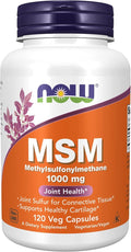 NOW Foods Supplements, MSM (Methylsulfonylmethane) 1,000 mg, Joint Health*, 120 Veg Capsules
