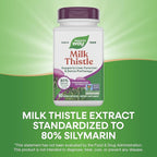 Nature's Way Milk Thistle, Supports Liver Function & Liver Detox Pathways*, 175 mg Milk Thistle Seed Extract Standardized to 80% Silymarin per Serving, Vegan, 60 Capsules (Packaging May Vary)