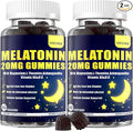 Melatonin 20mg Gummies for Adult: Sugar Free Melatonin Supplement Extra Strength with Ashwagandha L-Theanine Magnesium Turmeric Vitamin D3 B6 B12 - Non-Habit Forming for Women Men(120Count)
