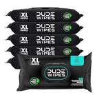 DUDE Wipes Mint Chill Flushable Wipes - Extra-Large Adult Wet Wipes - 6 Pack (288 Count) - Infused with Tea Tree Oil, Vitamin E, and Aloe - Septic and Sewer Safe