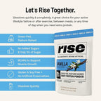 Rise Grass-Fed Whey Protein Powder - Vanilla | 25g Protein No Artificial Flavors, Colors, or Preservatives - Sugar Free, Gluten-Free, Soy Free (Single Serving, 1 Pack)
