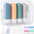 MODENGKONGJIAN 16 Pack Travel Bottles for Toiletries,TSA Approved Silicone Squeezable Travel Shampoo Bottles, 3oz Leak Proof Refillable Toiletry Cosmetic Containers（16 Pcs/Light Yellow）