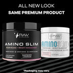 RAW Synergies Amino Slim - Slimming BCAA Weight Loss Drink for Women, Vegan Amino Acids, L-Glutamine Powder for Post Workout Recovery & Fat Burning | Daily Appetite Suppressant, Metabolism Booster