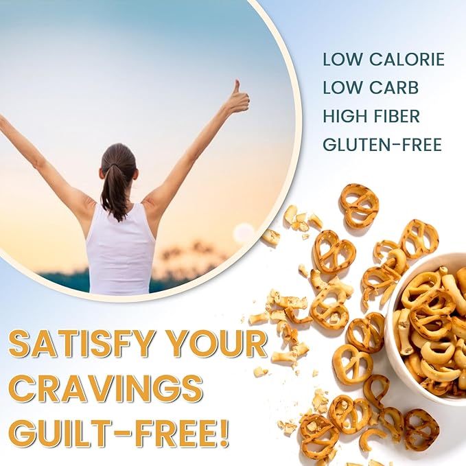 NutriWise – Pretzel Protein Twists | 7/Bags | Weight Loss, Diet, Keto Friendly, Hunger Control, Healthy Snack | Low Fat, Low Carb, Low Calorie
