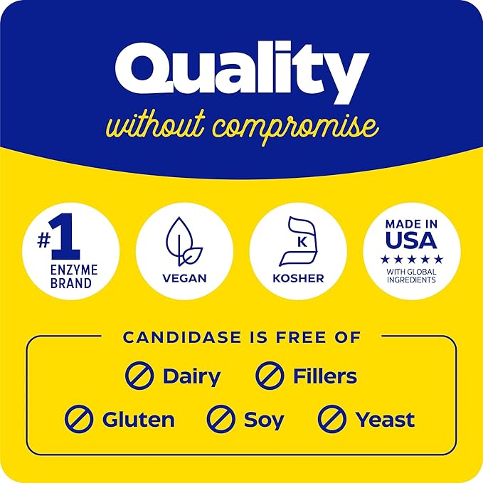 Enzymedica, Candidase, Digestive Enzymes for Gentle Cleansing Support, Gut Health & Digestion, 84 Count