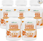 11-in-1 Candida Support Supplement, Antifungal Overgrowth, Intestinal Detox & Gut Health for Women & Men, Balance Probiotic, Natural Herbal Oregano & Caprylic Acid Softgels, 300 Count
