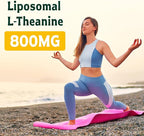L-Theanine 800mg Supplement with GABA and Magnesium Glycinate - Natural Compound, Sleep and Relaxation (120 Softgels)