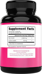 Myo-Inositol & D-Chiro Inositol Supplement For Women (360 Capsules, 2050mg Per Serving Ideal 40:1 Ratio Myo Inositol) Hormone Balance for Women - Third Party Tested, Vegan Safe & USA Made - 360 Count