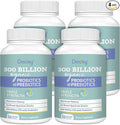 Probiotics for Women and Men, 300 Billion CFU 24 Strains Probiotics + 15 Organic Herbs Prebiotics Blend, Shelf Stable Gut Health Supplement for Digestive Immune & Whole-Body Health, 8 Month Supply