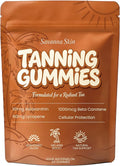velura Savanna Skin Tanning Gummies, Astaxanthin & Lycopene Complex for Natural Sun-Kissed Glow & Hydration, Watermelon, Vegan, Sugar Free – 60 Count