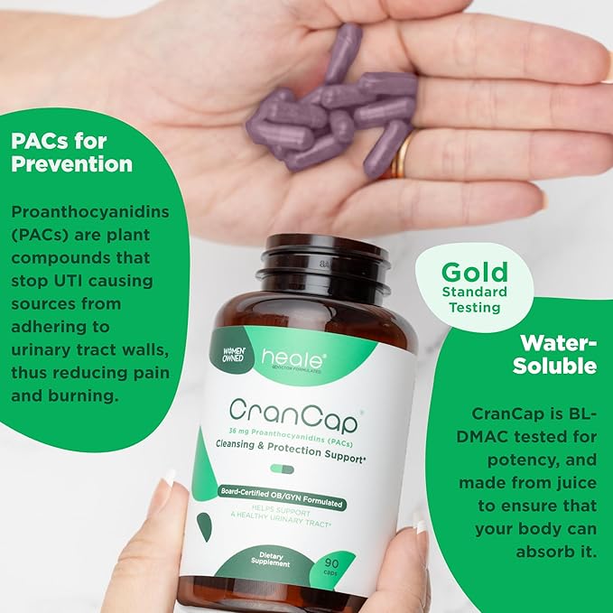 Cranberry Pills for Urinary Tract Health - 90 Count, 36mg of Potent PACs - Cranberry Extract Helps Cleanse & Protect The Urinary Tract from A UTI - Non-GMO, Vegan and Gluten-Free