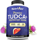Nutrivein Premium TUDCA+ Liver Support Supplement 1000mg - 30 Day Supply (60 Caps): TUDCA Supplement Bile Salts for Liver Wellness