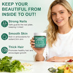 Sea Moss Gummies for Hair Loss，Hair Loss Gummies with Organic Sea Moss，Pearl Powder & Aloe Vera,Vitamin C, Vitamin E, Supports Hair & Skin Wellness Dietary Supplement — 60 Gummies
