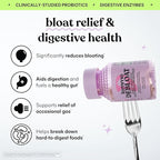 Lemme Debloat 3-in-1 Prebiotic, Probiotic & Digestive Enzyme Capsules for Bloating & Gas Relief - 2 Clinically Studied Probiotics w/5 Digestive Enzymes to Improve Digestion, Women & Men, (60 Count)