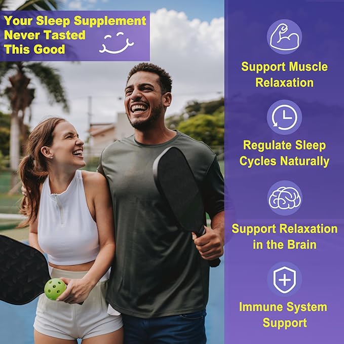 Nextdia Melatonin Free Sleep Gummies with Magnesium Glycinate, GABA, 5-HTP, L-Theanine, Valerian, Chamomile, Lemon Balm, Vitamin D3 & B6 - Hormone & Drug- Free, Non-Habit Forming,2 Pack