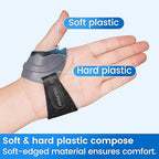 Velpeau CMC Thumb Brace for Osteoarthritis - with Shape-memory Restriction Splint, CMC Joint Stabilizer, Basal Thumb Arthritis Pain Relief and Support for Women and Men (Black, Right Hand, Medium)