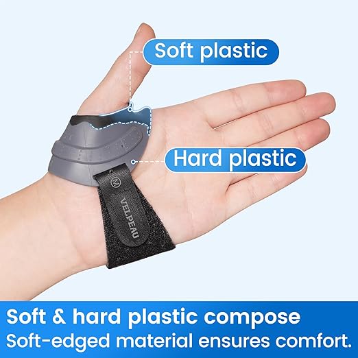 Velpeau CMC Thumb Brace for Osteoarthritis - with Shape-memory Restriction Splint, CMC Joint Stabilizer, Basal Thumb Arthritis Pain Relief and Support for Women and Men (Black, Left Hand, Large)