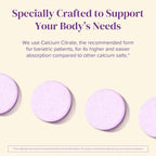 BariMelts Calcium Citrate with Vitamin D3 & Magnesium, 120 Smooth-Dissolving Tablets (1-Month Supply), Bariatric Calcium Supplements for Women, Natural Berry Flavor