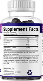 Vitamatic Grape Seed Extract Gummies – Plant-Based Botanical Extract – Natural Grape & Black Currant Flavor – Vegan, Non-GMO – Herbal Supplement – 60 Gummies
