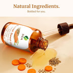 SVA Carrot Seed Oil - 4 Fl Oz – 100% Natural Cold Pressed Carrot Oil - for Face, Skin Care, Hair Care, Scalp Massage & Body Massage – Carrier Oil with Dropper