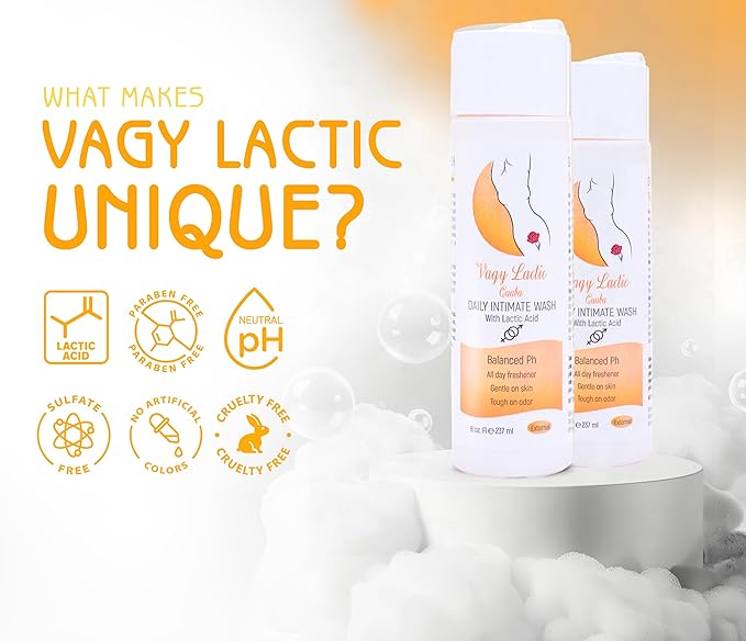 Vagy Rejuvenation Vagy Lactic Feminine Wash with Lactic Acid & Calendula – Gentle Intimate Wash Women pH Balance – Refreshing Vaginal Cleanser – 8 oz (8 oz, Cuaba (Dominican Pine))