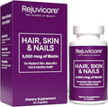 Hair Skin and Nails, Hair Growth Support, Healthy Skin & Nails, Biotin, Vitamins B1, B2, B3, B6 & B7 + B1, Supports Healthy Hair, Radiant Skin and Strong Nails, Vegan, 60 Caplets