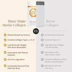 Shore Magic Premium Marine Collagen Powder Types I-IV – Wild Fish, Hydrolyzed Peptides, Unflavored, 9g Protein Per Serving – Supports Youthful Skin, Hair, Nails & Joints, 30-Day Supply