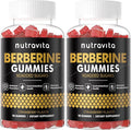 Nutravita Berberine Gummies with Ceylon Cinnamon 1500mg High Potency Berberine HCL Supplement for Immune and Metabolism Support, Sugar Free Organic Berberine Gummies Strawberry Flavor-2PACK