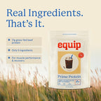 Equip Foods Prime Protein Powder | Clean, Grass Fed Beef Protein Powder | Carnivore Protein Isolate | Paleo, Keto Friendly, Gluten & Dairy Free | Helps Build & Repair Tissue | 30 Servings, Iced Coffee