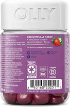OLLY Max Strength Sleep Gummy, 10mg Melatonin, L-Theanine, Chamomile, Lemon Balm, Sugar Free, Vegetarian Sleep Aid, Strawberry - 50 Count