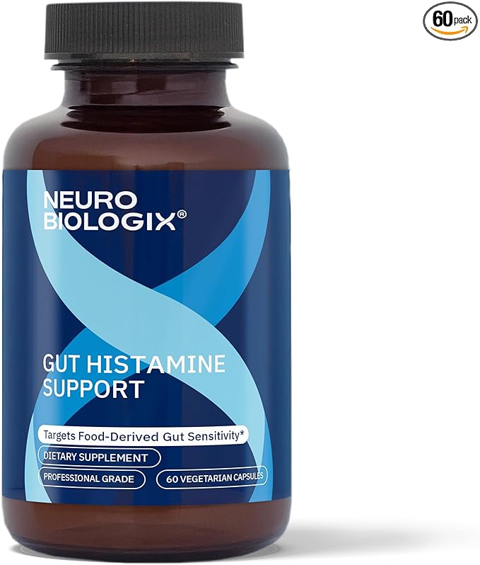 Neurobiologix Gut Histamine Support Supplement, Digestion & Immune Balance with Vitamin C, NAC, Bromelain & Quercetin, Supports Food-Derived Histamine Response for Men & Women, Vegetarian, 60 Capsules