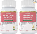 Probiotics and Prebiotics for Women pH Balance & Digestion - 60 Billion Vaginal Probiotic with Cranberry & D-Mannose for Gut, Urinary, Immune Health, Vegan & Non-GMO | 180 Capsules