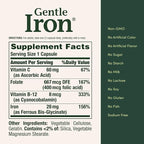 Nature's Bounty Gentle Iron 28 mg 90 Capsules (Pack of 3)