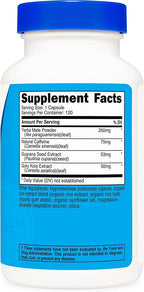 Nutricost Natural Energy Pills Complex 120 Capsules, 100mg Caffeine - Gluten Free - Non-GMO