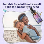 Kids Magnesium Liquid Drops-Magnesium Glycinate Liquid for Kids Supplement-w/L-theanine, Omega-3, Vitamin B6, D3 - for Sleep, Relaxation, Brain, Bones - Grape Flavor, 2 Fl Oz