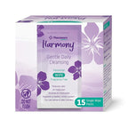 Theraworx Harmony Gentle Daily Cleansing Feminine Wipes Fragrance Free, Reduces Odor, Individually Wrapped, Travel Size – 15 Count
