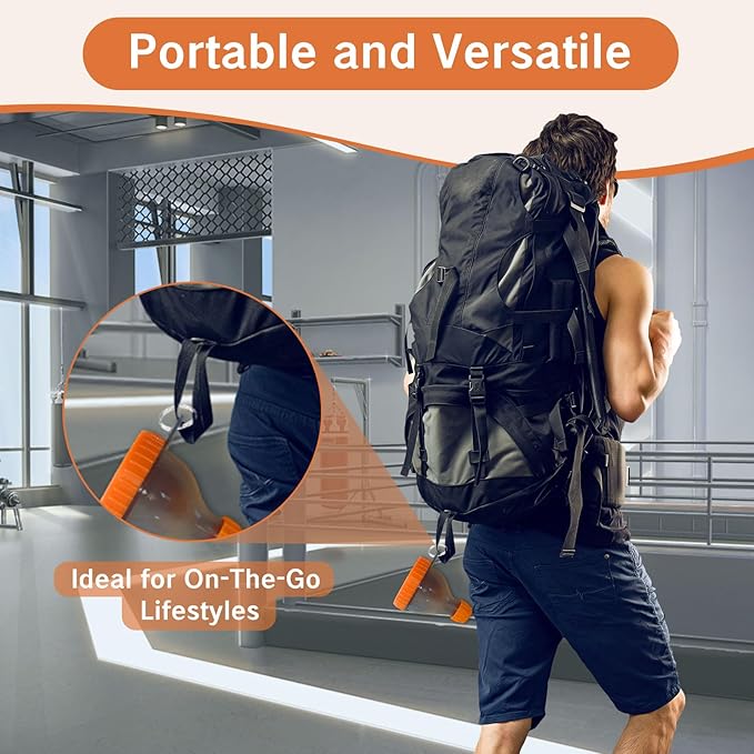 2Pack Protein Powder Container to go Portable Supplement Funnels for Filling Bottles with Protein Powder Compartment Pill Storage, Great for Workout, Travel, to-Go, Fitness（Orange