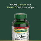 Nature's Bounty Absorbable Calcium 1200mg plus Vitamin D3 1000IU 200 count