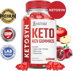 Justified Laboratories (5 Pack Ketosyn Keto ACV Gummies Advanced Formula 1000MG Ketosyn Keto Gummies Apple Cider Vinegar Formulated with Pomegranate Beet Juice Powder B12 Vegan Non GMO 300 Gummys