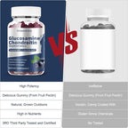 Glucosamine Chondroitin Gummies with MSM & Elderberry Extra Strength - Joint Support, Antioxidant Immune Support Supplement for Adults, Men & Women Minerals, coenzyme Q10, DHA- 60 Blueberry Gummies