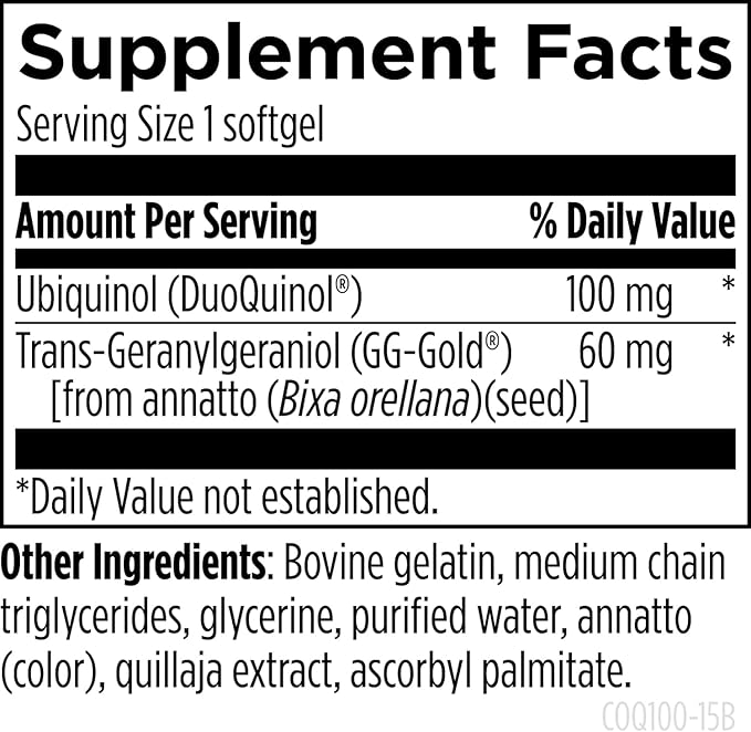 Designs for Health CoQnol 100mg - CoQ10 Ubiquinol with Superior Bioavailability + Exclusive Absorption Technology - Double CoenzymeQ10 Boost with GG - Heart, Healthy Aging + Cell Support (60 Softgels)