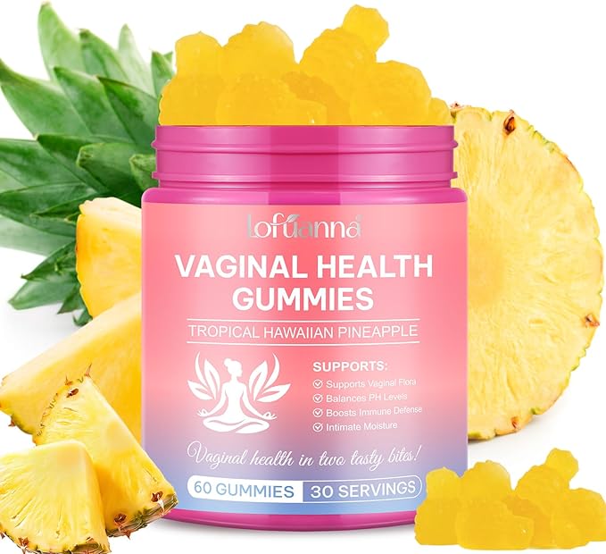 Premium Vaginal Probiotics Feminine Gummies - Vaginal Health Supplements Feminine Gummies for Women PH Balance,Immune Support & Gut Health, Pineapple Flavor Gluten-Free