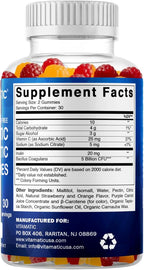 Vitamatic Sugar Free Probiotic Gummies for Men and Women – 5 Billion CFUs - 60Gummies per Bottle | 2 Pack (120 Gummies) Digestive, Immune & Gut Health Support – Gluten Free
